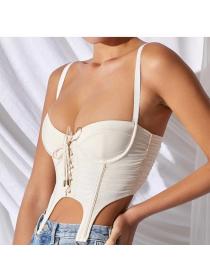 Outlet hot style Light colour Tube Straps Tops 