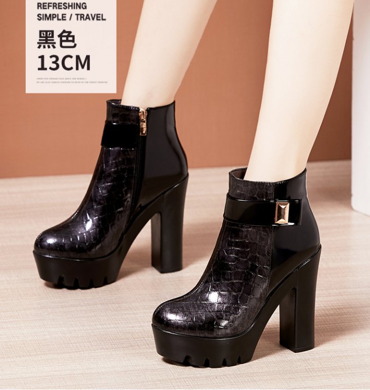 Embossing short boots autumn and winter boots for women