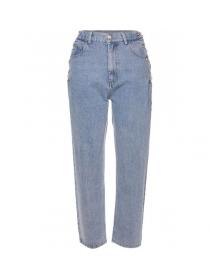 Outlet hot style Vintage Hollow High waist Casual Jeans 