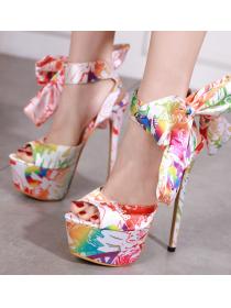 Outlet Multi-coloured print Sandal with 16cm superfine heels