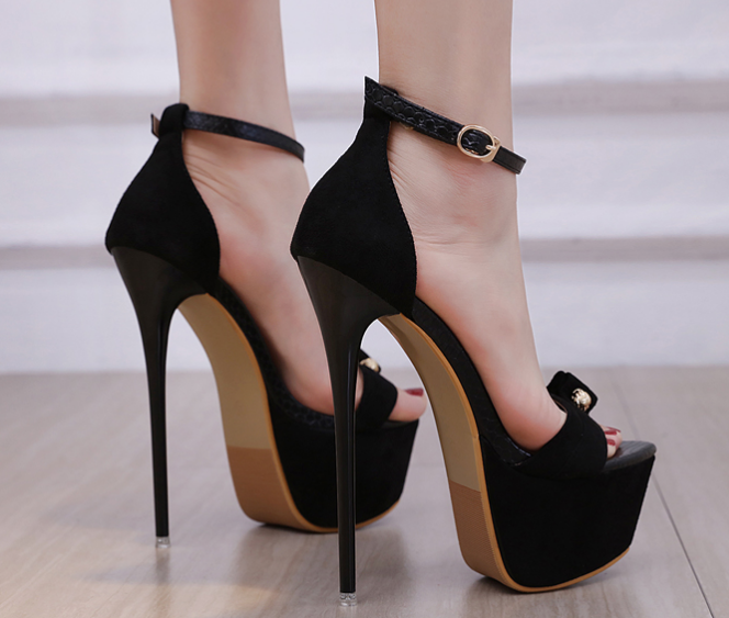 Outlet Thick platform Sandal with 16.5cm superfine heels