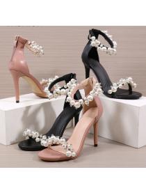 Outlet Pearl Decoration Fashionable High heel Sandal 