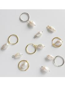 Simple Fashion Fine Silver Natural Pearl Earring