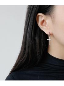 Unique style Cross Fine Silver Earring 