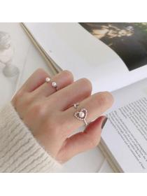 Simple style Twist shape Opening Ring 
