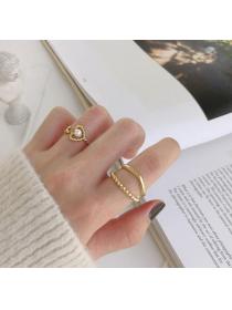 Simple style Twist shape Opening Ring 