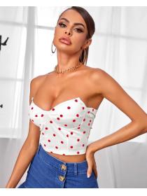 Outlet hot style Vintage Tube Dot print Top 