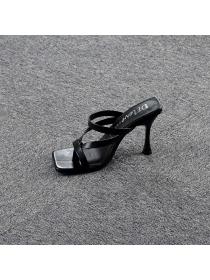 Fashion high-heeled European style Korean style slippers