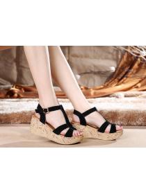 Fashion style Wedge Pure Color Casual  Sandal
