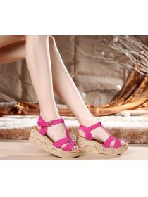 Fashion style Wedge Pure Color Casual  Sandal