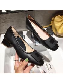 Thick spring footware high-heeled shoes