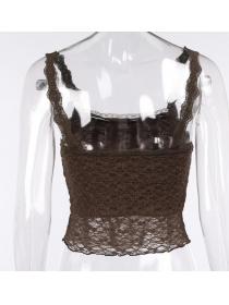 Outlet hot style Lace Sim Sexy Crop Top 