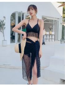 Slim Korean style veil vacation swimwear 3pcs set