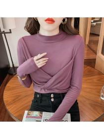 Outlet Spring and autumn bottoming shirt tops for women