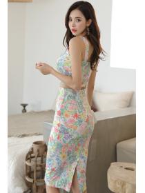 Korean style package hip skirt zip tops 2pcs set