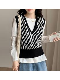 Autumn Korea Style V-neck Loose Waistcoat 