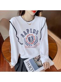 Outlet Korean style thin hoodie spring and autumn tops for women
