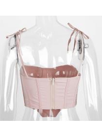 Outlet Hot style Popular Pink Colour Party Wear Corset Top 