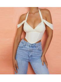 Outlet Hot style Sexy Off Shoulder Chiffon Corset Halter Top
