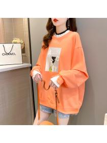 Outlet Printing large yard winter cartoon hoodie for women