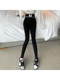Outlet Tight letters nine pants all-match leggings for women