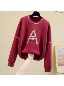 New Style Loose-fitting Plus Size Long-sleeved T-shirt With Hat 