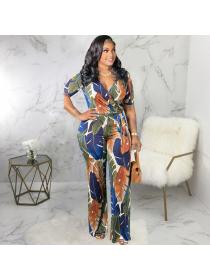 Outlet European style digital printing jumpsuit for women
