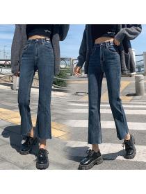 Autumn Fashion Korean Fashion Elastic bell-bottomed Jeans 