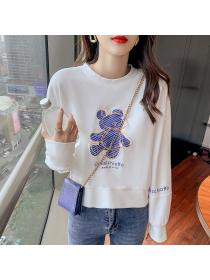 Outlet Thin long sleeve pullover tops cubs printing hoodie