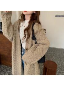 Outlet Wears outside lazy coat Korean style sweater for women
