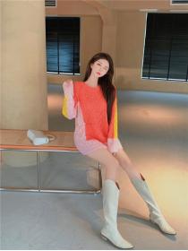 Outlet Crochet minority hollow loose Korean style candy sweater