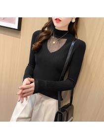 Outlet Western style bottoming shirt sweater for women