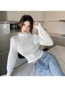 Outlet Long sleeve sweater France style tops for women