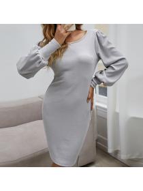 Outlet Lace bubble long sleeve dress for women