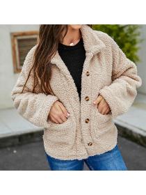 Outlet Single-breasted European style elmo pocket autumn coat