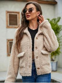 Outlet Single-breasted European style elmo pocket autumn coat