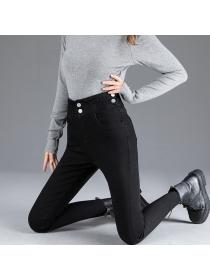 New Autumn Fashion Elastic High Waist Drainpipe Jeans