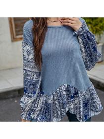 Outlet Long autumn long sleeve European style loose tops for women