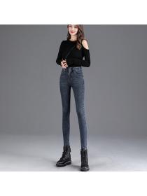 New Aurumn&Winter Fashion Elastic High Waist Drainpipe Jeans