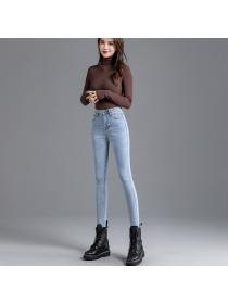 New Aurumn&Winter Fashion Elastic High Waist Drainpipe Jeans