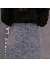 Autumn Fashion Korea Style High Waist A-line Long Skirt 