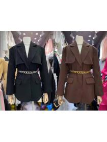 Outlet Light high waist coat chain business suit for women