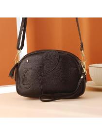 New Small large capacity Fashion creative cute baby elephant bag Genuine leather cross cross smal...