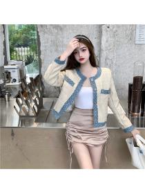 Outlet Coarse flower mixed colors fashion coat