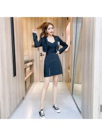 Outlet Slim fashion coat autumn and winter shorts a set