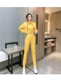Outlet Sports slim fashion tops autumn hooded long pants a set