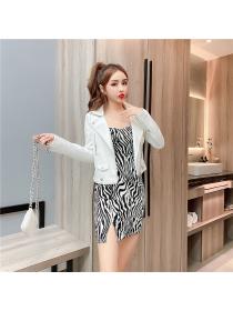 Outlet Tight sling dress autumn and winter fashion coat a set