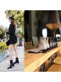 Vintage Style Simple Fashion BigTree Point toe Sexy Knight boots