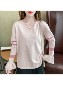Outlet Korean style sweet sweater all-match tops for women