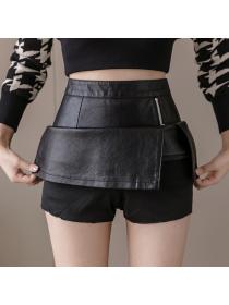 New style High waist Split Autumn fashion A-line Skirt